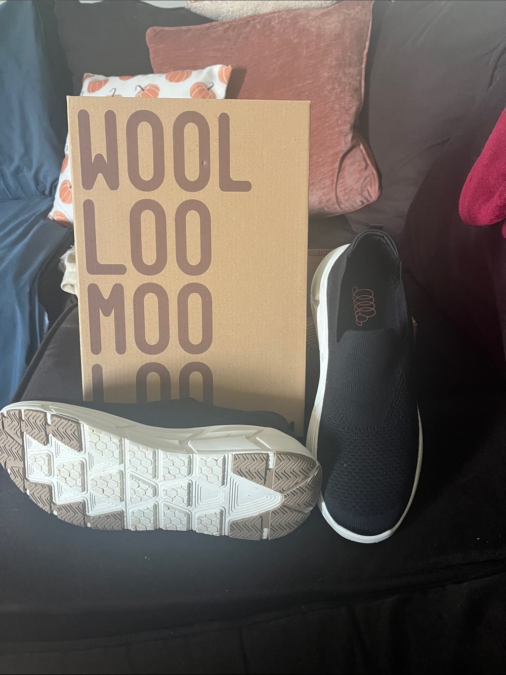 Black Slip-On Knit Women’s Sneaker